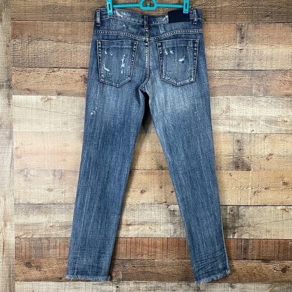 One Teaspoon Awesome Baggies Jeans Low Waist Relaxed Leg Blue Size 25 - Picture 8 of 12